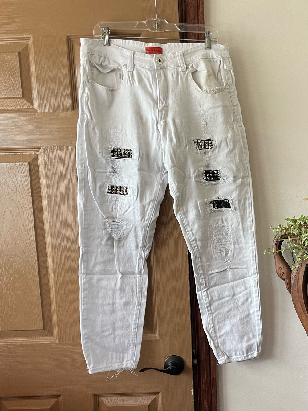 Bleeker and Mercer Studded Distressed Men’s Jeans